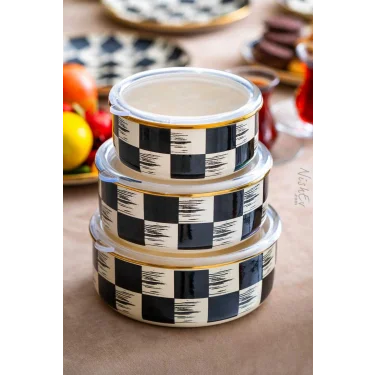 İtalyan Dama Vakumlu Saklama Kabı Seti – 3 Boyutlu Lüks