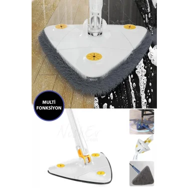 Sihirli Teleskobik 360° Mikrofiber Mop Set – Lüks Çok Fonksiyonlu Temizlik Sistemi