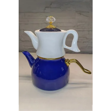 Dufy Prestige Lacivert Çaydanlık Seti