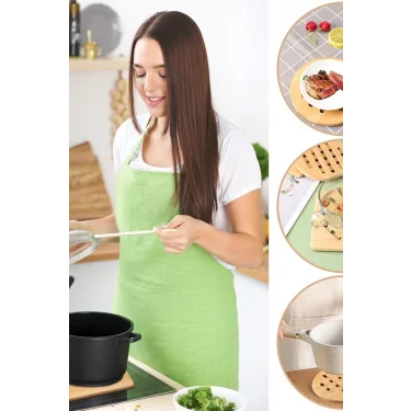 Lüks Bambu Yatay Desenli Kare Nihale Seti – 2li