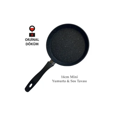 Premium Döküm Tek Kişilik Mini Yumurta & Pancake Tava - 14 cm
