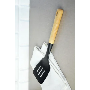 LuxeBamboo Silikon Delikli Spatula – Doğal Şıklık ve Sağlık