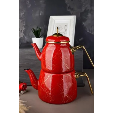 Prestij Kırık Mermer Çaydanlık Seti – Özel Tasarım