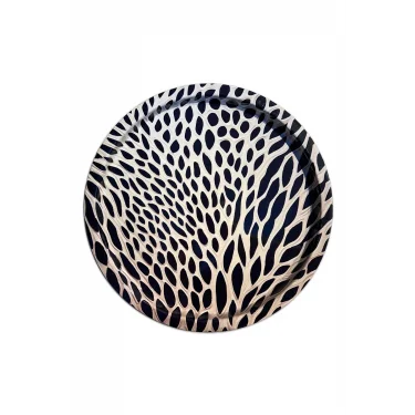 Premium 35 cm Metal Yuvarlak Dekoratif Tepsi – Özel Tasarım