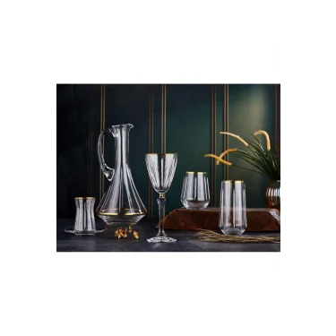 Harput Gold 31 Parça Lüks Kristal Mutfak Takımı