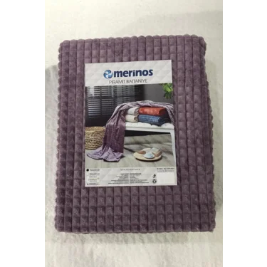 Nishev Merinos Piramit Soft Lüks Çift Kişilik Battaniye