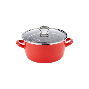 Prestij Emaye Kızartma Tencere 26 cm – 4,5 Lt – Şıklığın ve Performansın Buluşması