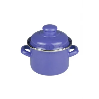 Emaye Premium Mini Derin Tencere – 12 cm / 900 ml – Mavi