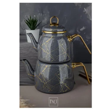 Elite Mermer Chic Çaydanlık Seti – Özel Tasarım & Uzun Ömür