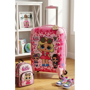 Lüks Pembe ABS Çocuk Valizi – Hafif ve Dayanıklı Tasarım