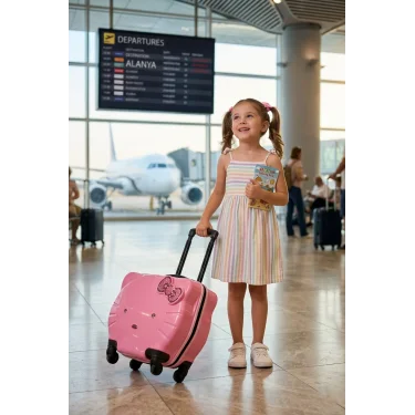 LuxeKitty Pembe ABS Çocuk Valizi