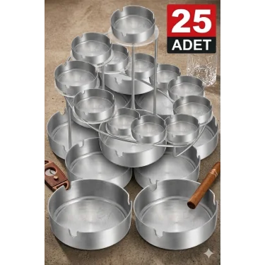 25 adet Krom Küllük Seti 10cm Otel -Restaurant- Cafe