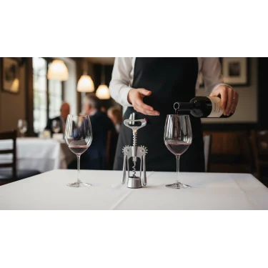 Çelik Professional Krom Tirbuşon Metal-Döküm-otel -restaurant-cafe