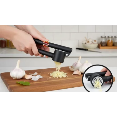 Nishev Premium Paslanmaz Çelik Sarımsak Ezici