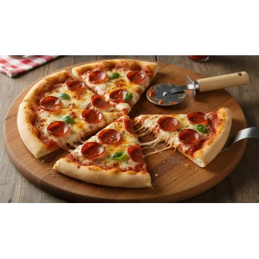 italyan tasarım ahşap Metal Pizza Dilimleyici