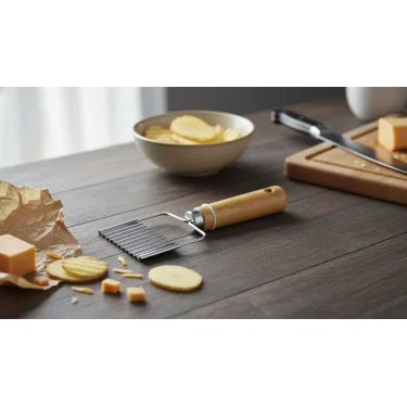 Bambu Saplı Metal Patates Doğrayıcı Dilim Dilim