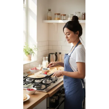 Krep Tavası Granit Ezme Mat Siyah 28 Cm