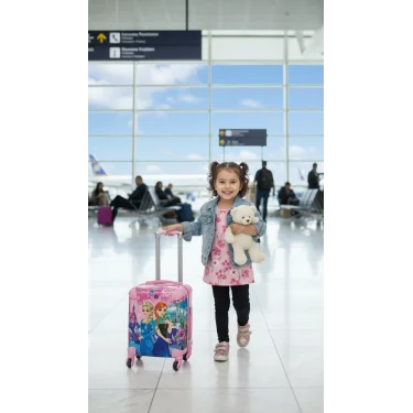 Prestij Prenses Çocuk Valizi – 360° Dönüşlü Pembe Tasarım