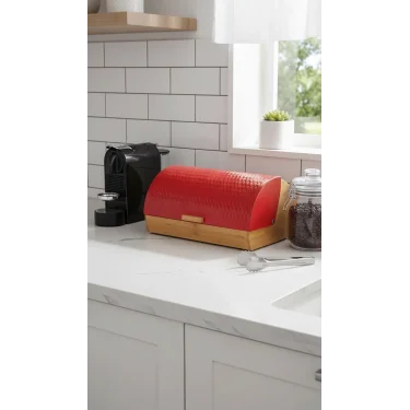 Lüks Bambu Zigzag Ekmek Sepeti