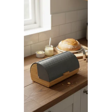 Zigzag Şıklık: Premium Bambu Ekmek Kutusu