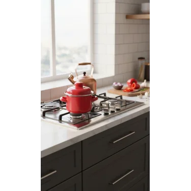 Emaye Lüks Mini Derin Tencere 12 cm – Kırmızı Şıklık