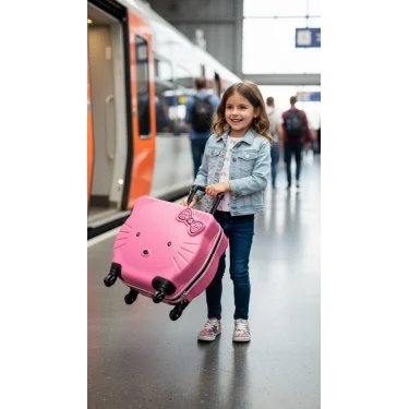 Hello Kitty 4 Tekerli Lüks Çocuk Valizi – ABS Dayanıklılık ve Şıklık