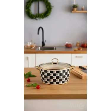 Dama Kızartma Tenceresi Siyah 22 Cm 4,5 Lt