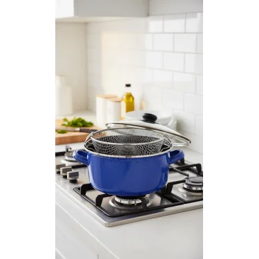 Lüks İtalyan Emaye kızartma tenceresi – 22 cm 3,5 Lt