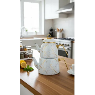 Elite Mermer Çaydanlık Seti – Özel Tasarım