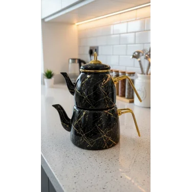 Kırık Mermer Çaydanlık Takımı / Özel Tasarım