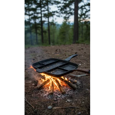 Granit Döküm 5 Gözlü kamp-piknik tavası