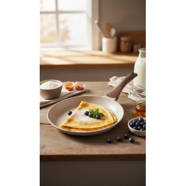 ThermoAD Granit Döküm Krep Tava 26 Cm Vizon