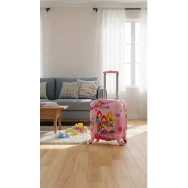 Luxe Pink ABS Çocuk Valizi – Kız Çocuklar İçin Şık ve Dayanıklı Seyahat Çantası