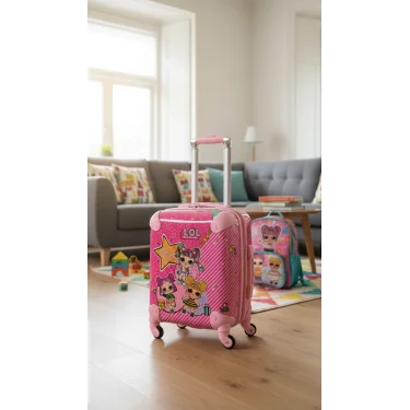 Premium Pembe ABS Çocuk Valizi