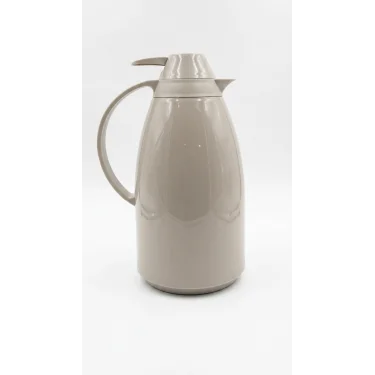 Cam İç Hazneli Vakumlu Termos 1.0 Litre - Sıcak ve Soğuk Tutucu krem