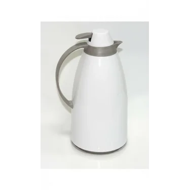 Cam İç Hazneli Vakumlu Termos 1.0 Litre - Sıcak ve Soğuk Tutucu beyaz