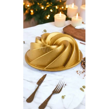 Girift Golden Pink Premium 26 cm Döküm Kek Kalıbı