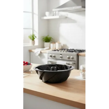 Hanımeli Premium 26 cm Siyah Döküm Kek & Turta Kalıbı