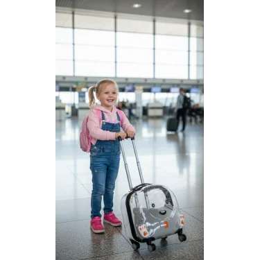 Lüks Şeffaf Tekerlekli Evcil Hayvan Taşıma Valizi – Çekçekli Büyük Model