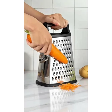 Prestij Multi-Fonksiyonlu Çelik El Rendesi – 4 İşlevli, Silikon Tabanlı