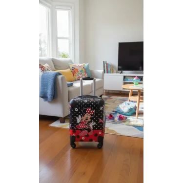 Nishev Premium Çocuk Valizi – Kırmızı Siyah – 2 Tekerlekli Şıklık