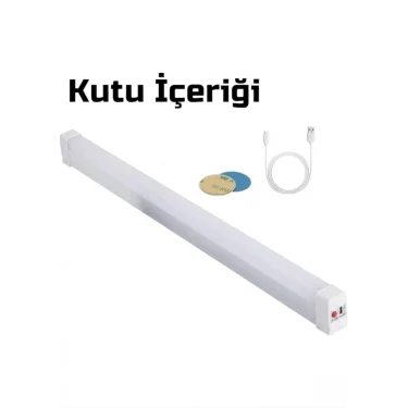 USB Şarjlı 3 Modlu Mıknatıslı otel-yurt-ev-kamp Feneri LED Şarjlı Işıldak 15 W 52 cm