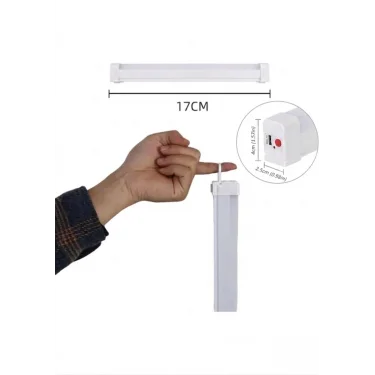 USB Şarjlı 3 Modlu Mıknatıslı otel-yurt-ev-kamp Feneri LED Şarjlı Işıldak 5 W 17cm