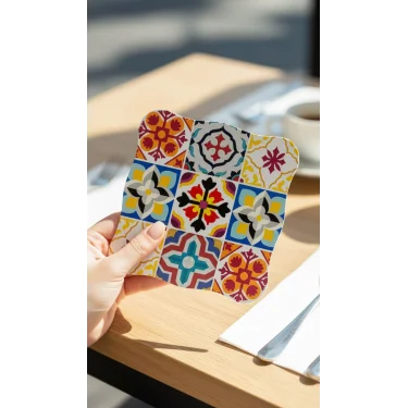 Nishev Bambu Mandala Lüks Nihale – 17x17 cm