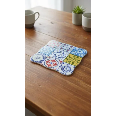 Nishev Bambu Mandala Otantik Nihale – Lüks Doğal Bambu Masa Üstü Koruyucu