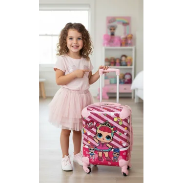 Çok Renkli Çocuk Kabin Boy Valiz Seti – Dayanıklı, Hafif ve Eğlenceli Tasarım