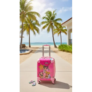 Disney Kız Çocuk Valizi – Pembe Lüks Seyahat Çantası