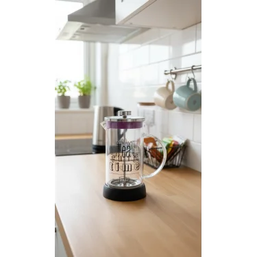 French Press - Filtre Kahve Ve Bitki Çayı Demliği 600 ml Siyah