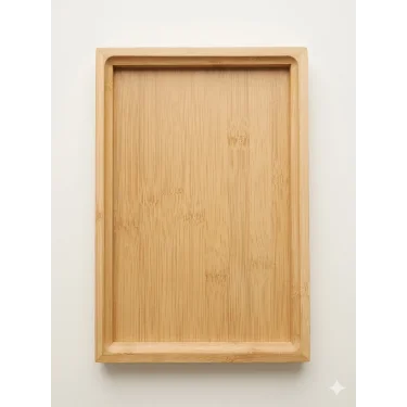 Tasarım bambu kare tepsi