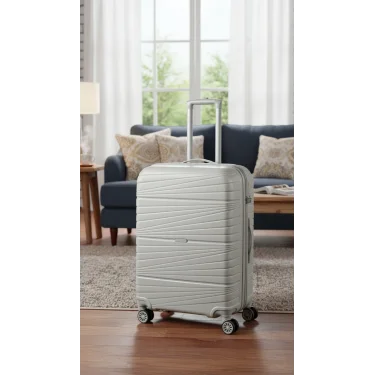 Premium Ultra Dayanıklı Orta Boy Valiz - Gri | %100 Saf PP